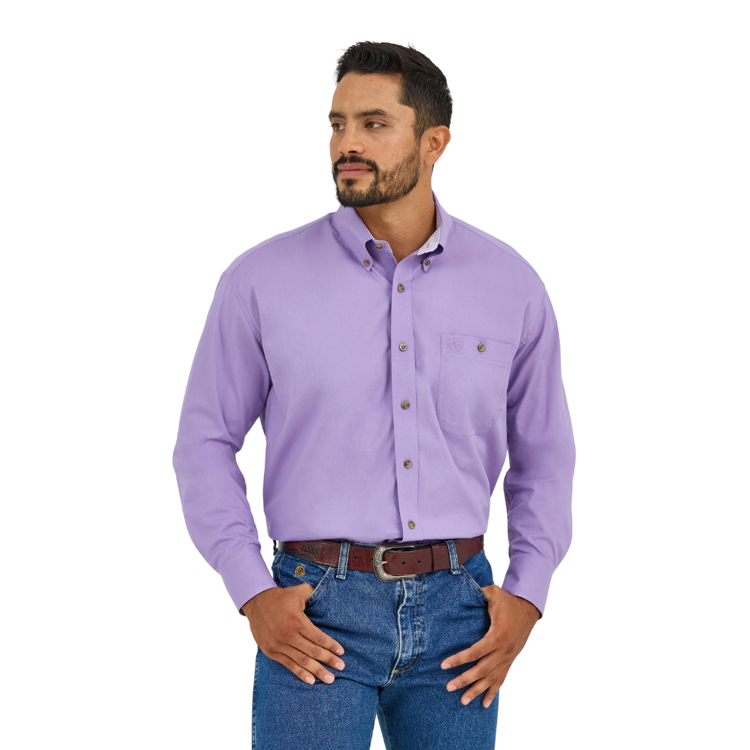 Wrangler Men's George Strait Purple Shirt