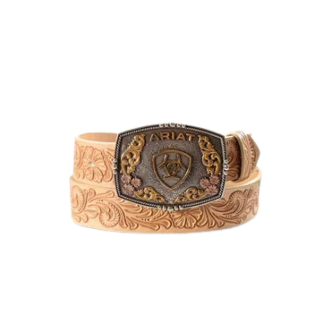 Ariat Women's Hand Tooled Tan Belt