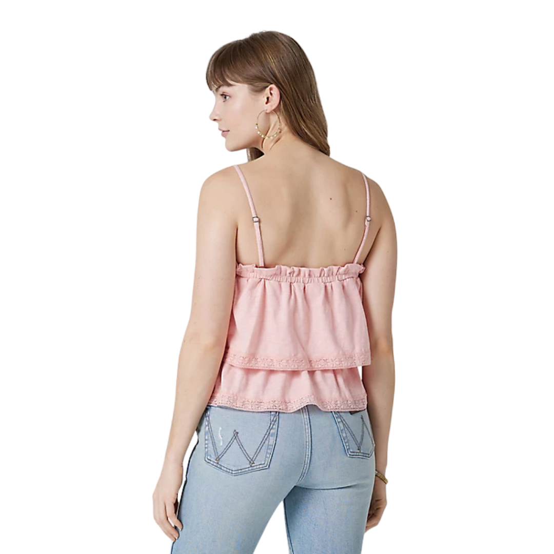 Wrangler Women's Romantic Ruffle Tank Shirt