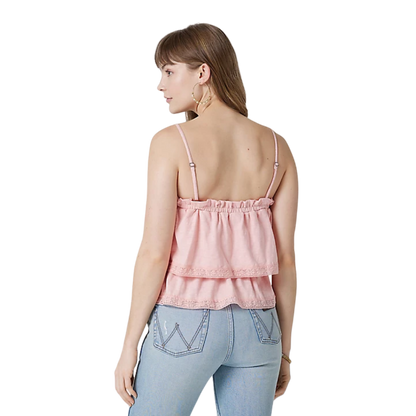Wrangler Women's Romantic Ruffle Tank Shirt