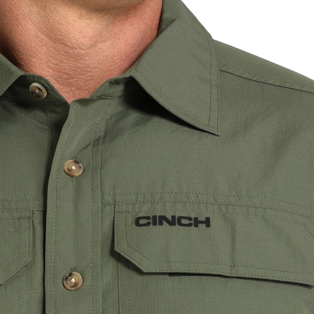 Cinch Men's Arenaflex Olive Green Shirt