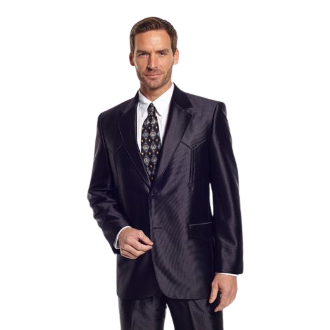 Circle S Men's Tulsa Western Suit Black Coat
