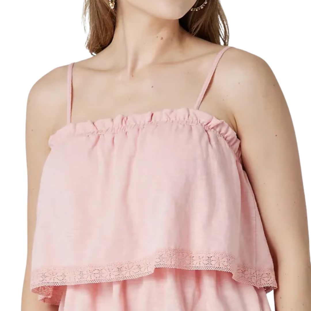 Wrangler Women's Romantic Ruffle Tank Shirt
