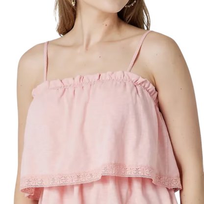 Wrangler Women's Romantic Ruffle Tank Shirt