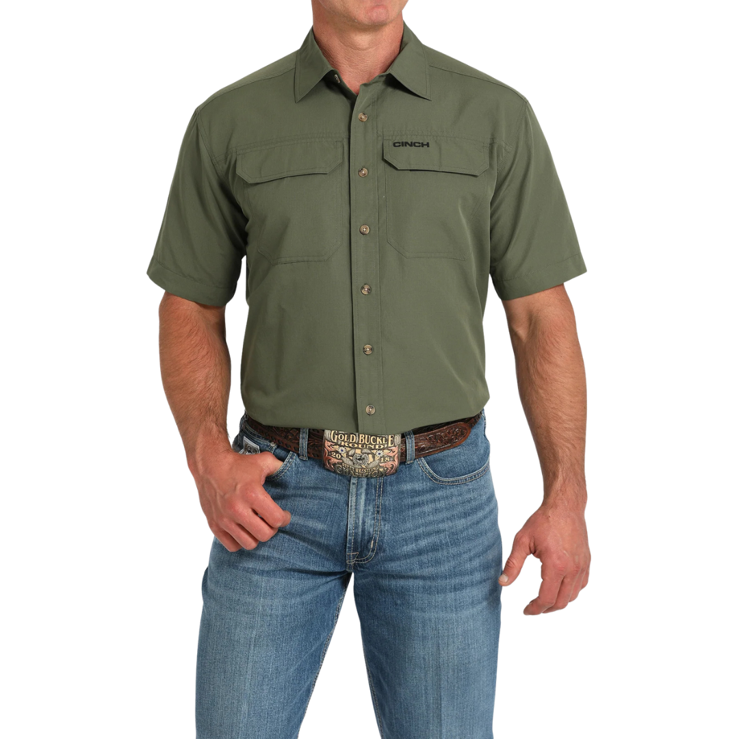 Cinch Men's Arenaflex Olive Green Shirt