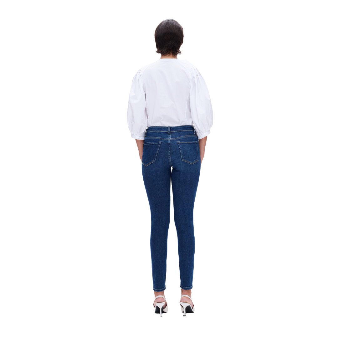 Bayeas Women's Emily Skinny Dark Blue Jeans