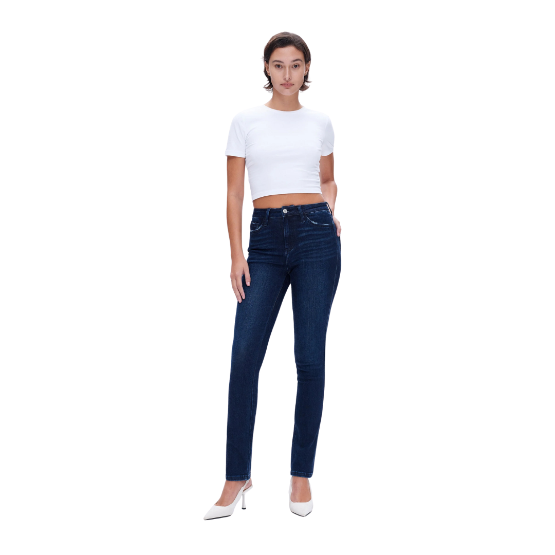 Bayeas Women's July Mid Rise Slim Blue Jeans