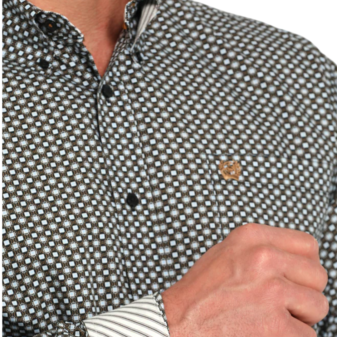 Cinch Men’s Print Black Shirt
