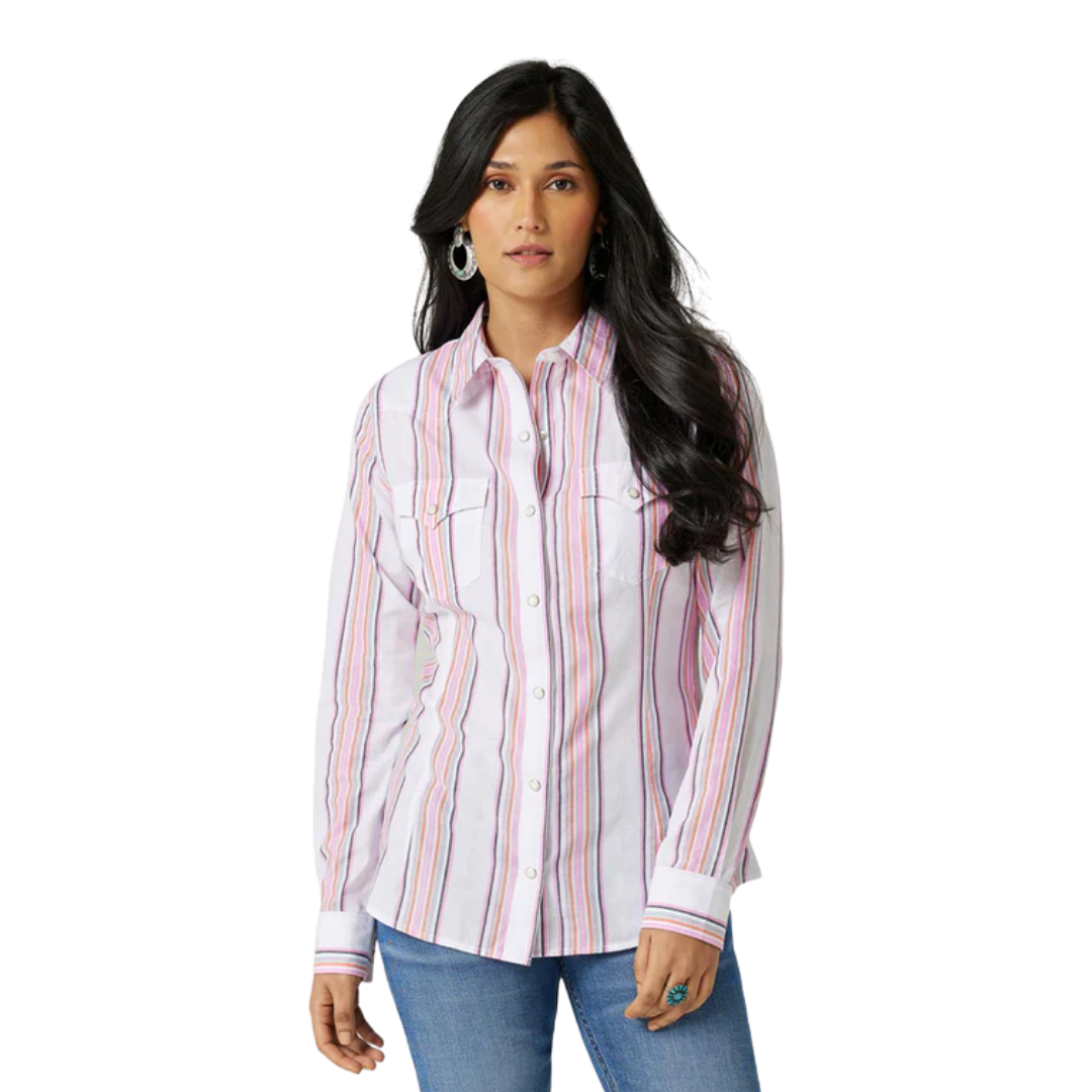 Wrangler Women's Retro Snap White Shirt