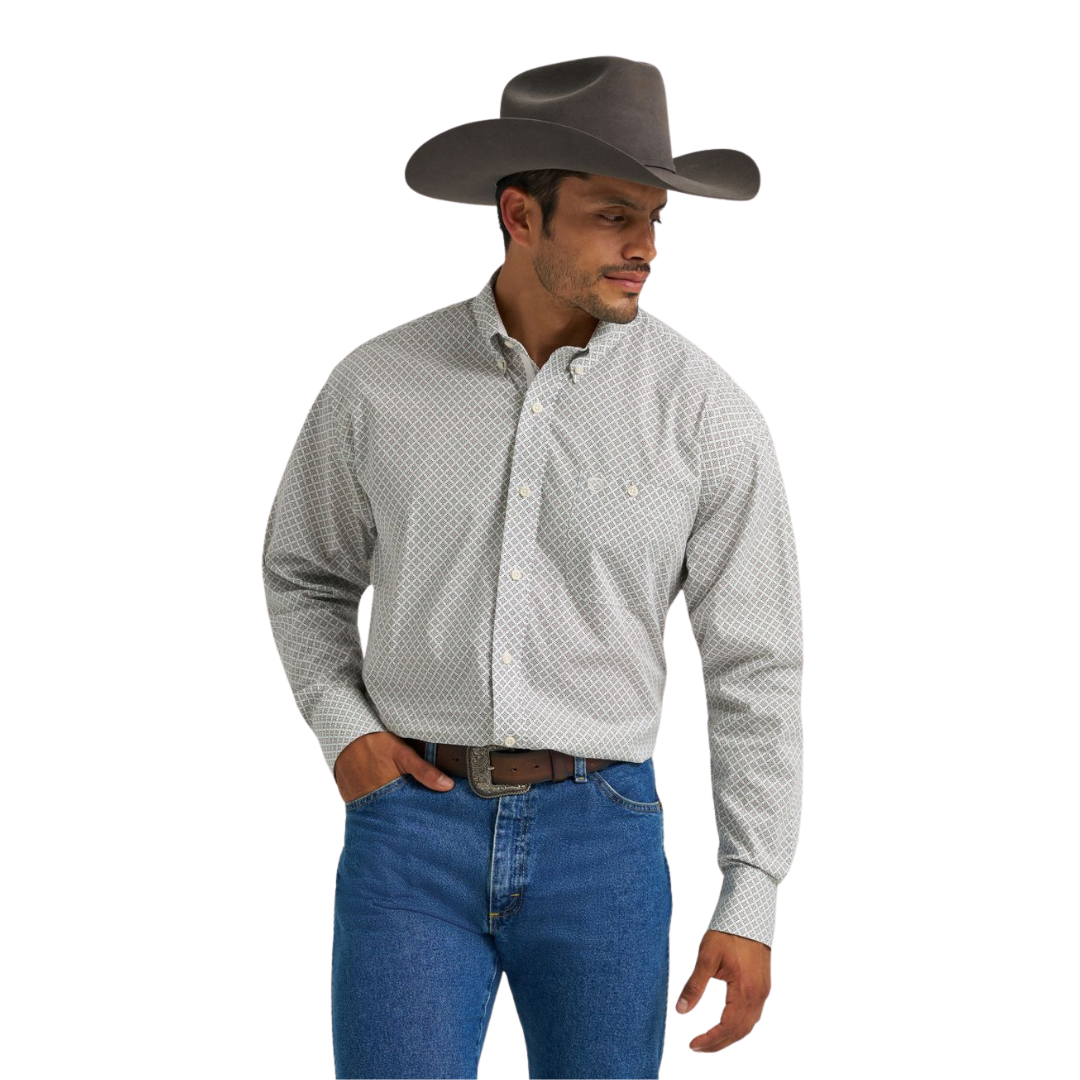 Wrangler Men's George Strait Nile Blue Shirt