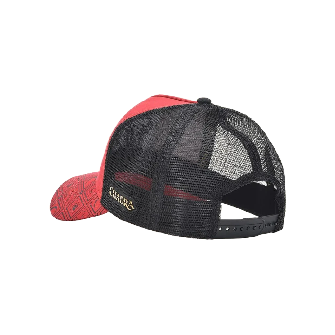 Cuadra Men's Bull Patch Red Cap