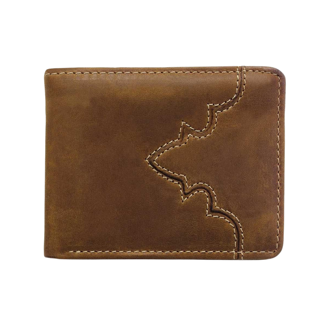 Leggin Men's Aged Bark Leather Black Wallet