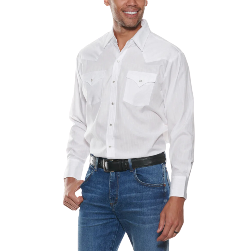 Ely & Walker Men's Solid Western White Shirt - Big & Tall