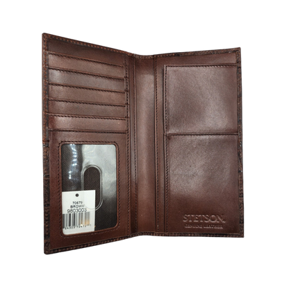 Gem Dandy Stetson Brown Floral Embossed Rodeo Wallet