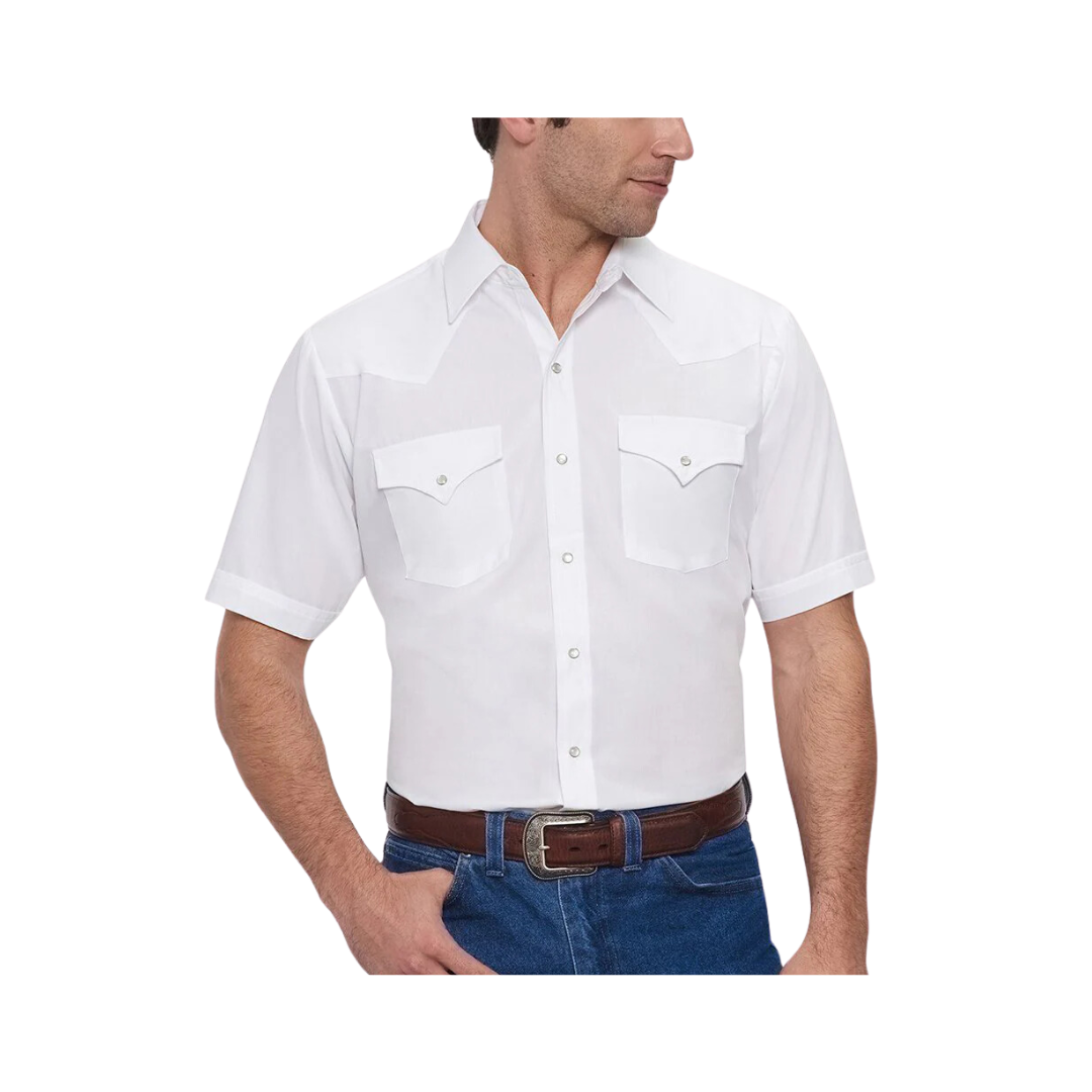 Ely & Walker Men's  Short Sleeve Solid Western Snap Shirt
