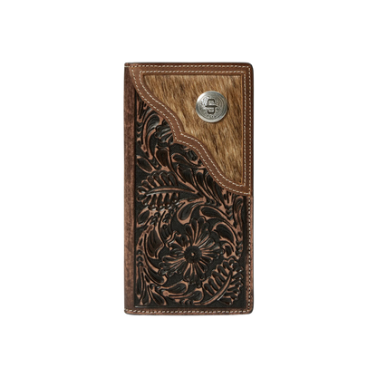 Gem Dandy Stetson Vintage Brown Hair On Tooled Wallet