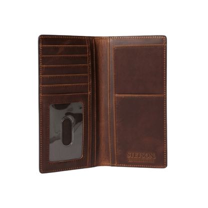 Gem Dandy Stetson Vintage Brown Hair On Tooled Wallet