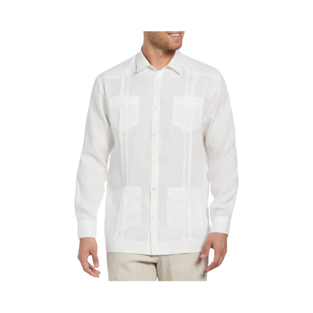 D'accord Men's  Guayabera White  Shirt