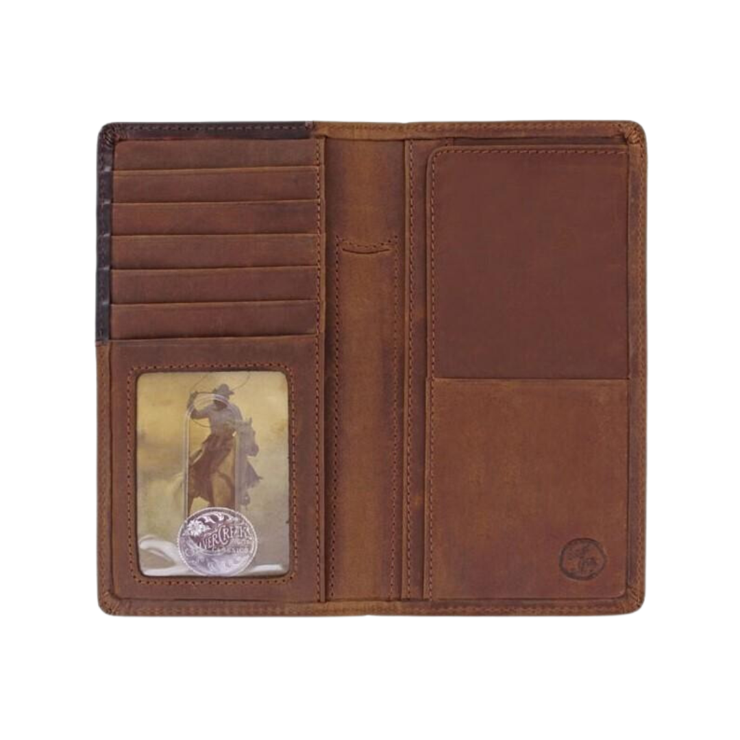 Leegin Men's Tooled Buckaroo Brown Wallet