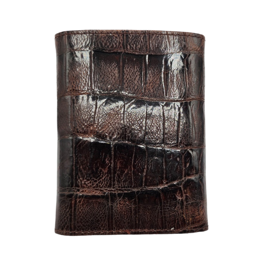 Stetson Men's Brown Floral Embossed Trifold Wallet