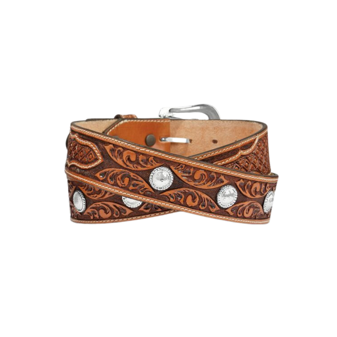 Tony Lama Men's Silver Valley Brown Belt