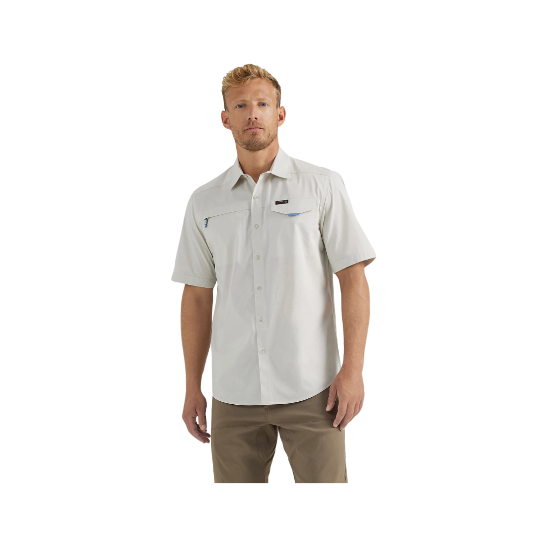 Wrangler Men's  Zip Pocket Blue Fox Shirt