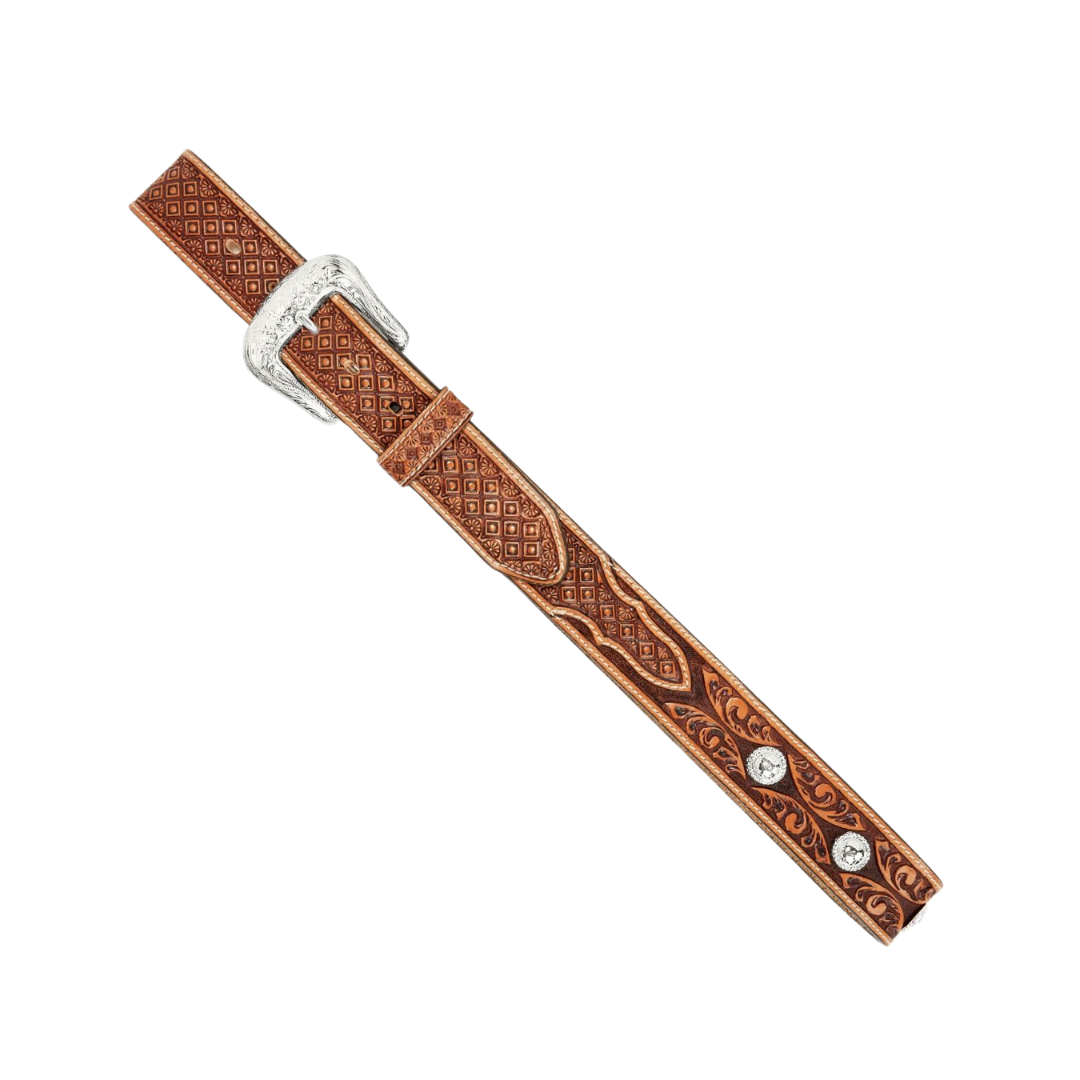 Tony Lama Men's Silver Valley Brown Belt