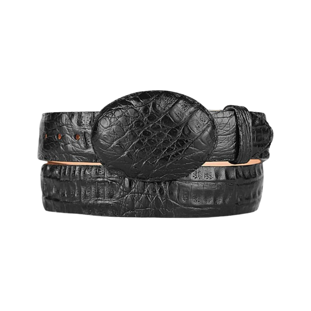 Jaime Cerrillo Men's Black Caiman Belly Cowboy Belt