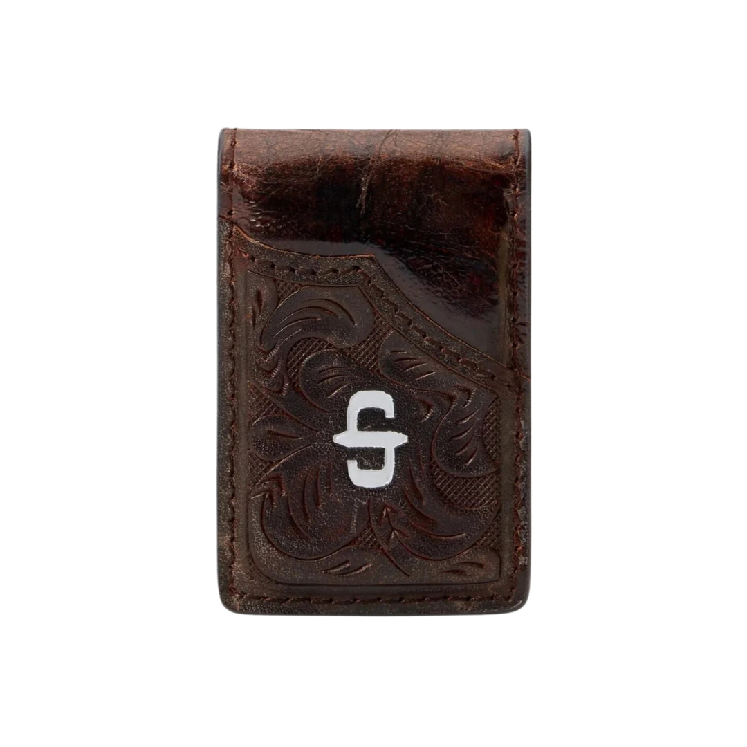 Stetson Women's Hand Tooled Croco Money Clip