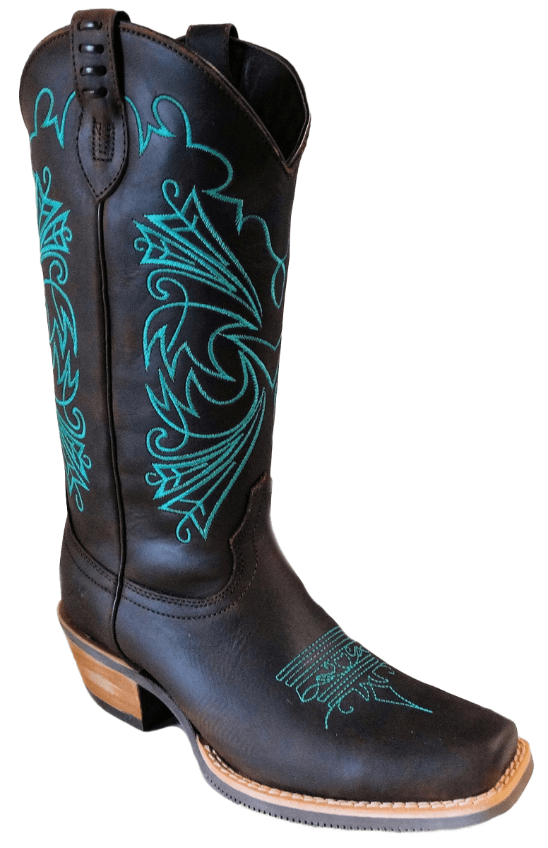 International M Ladies Tall Top Brown &amp; Turquoise Boot