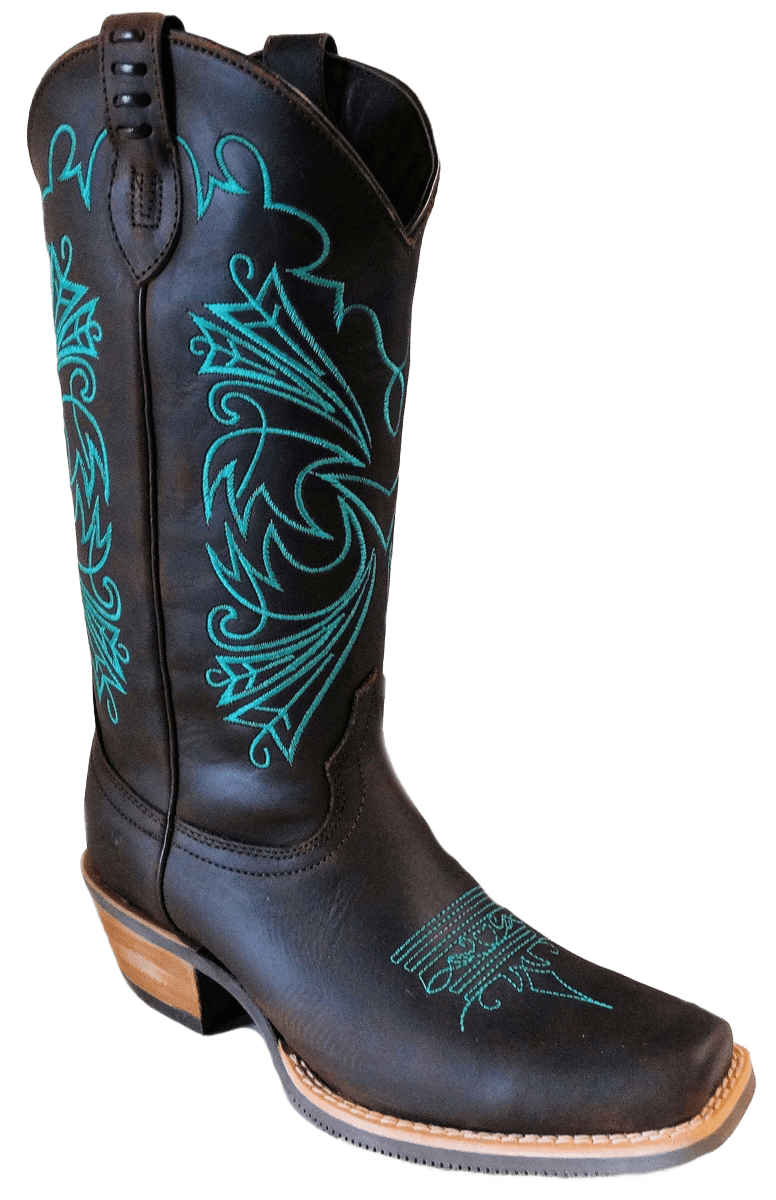 International M Ladies Tall Top Brown & Turquoise Boot