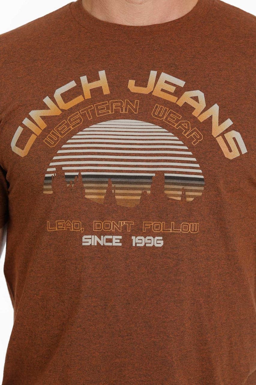 Cinch Men's Copper Sunset Western Brown T-Shirt