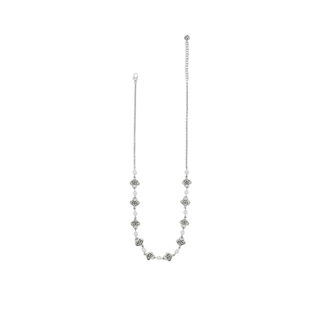 Brighton Women's Alcazar Amor Silver Pearl Necklace