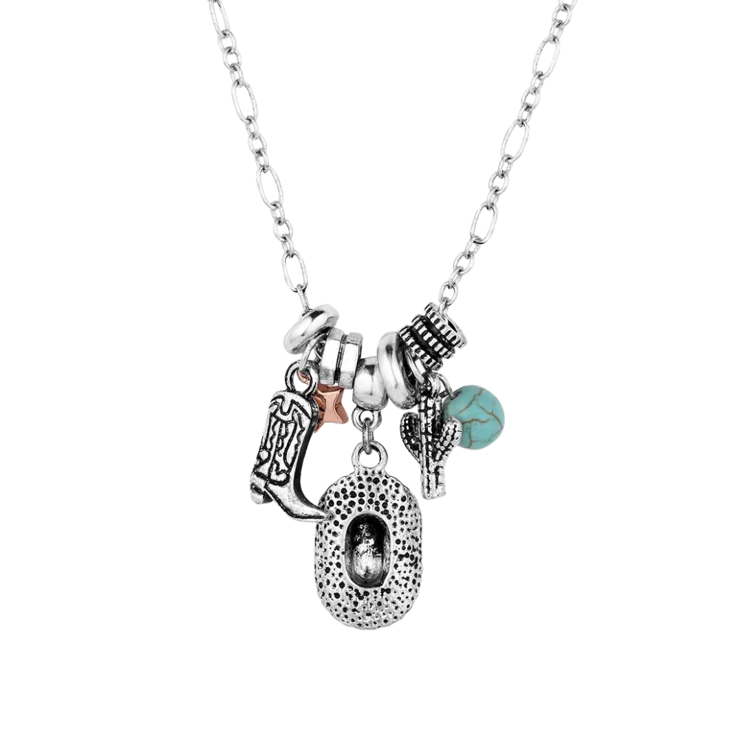 Montana Silversmiths Women's Country Connections Charm Turquoise Necklace