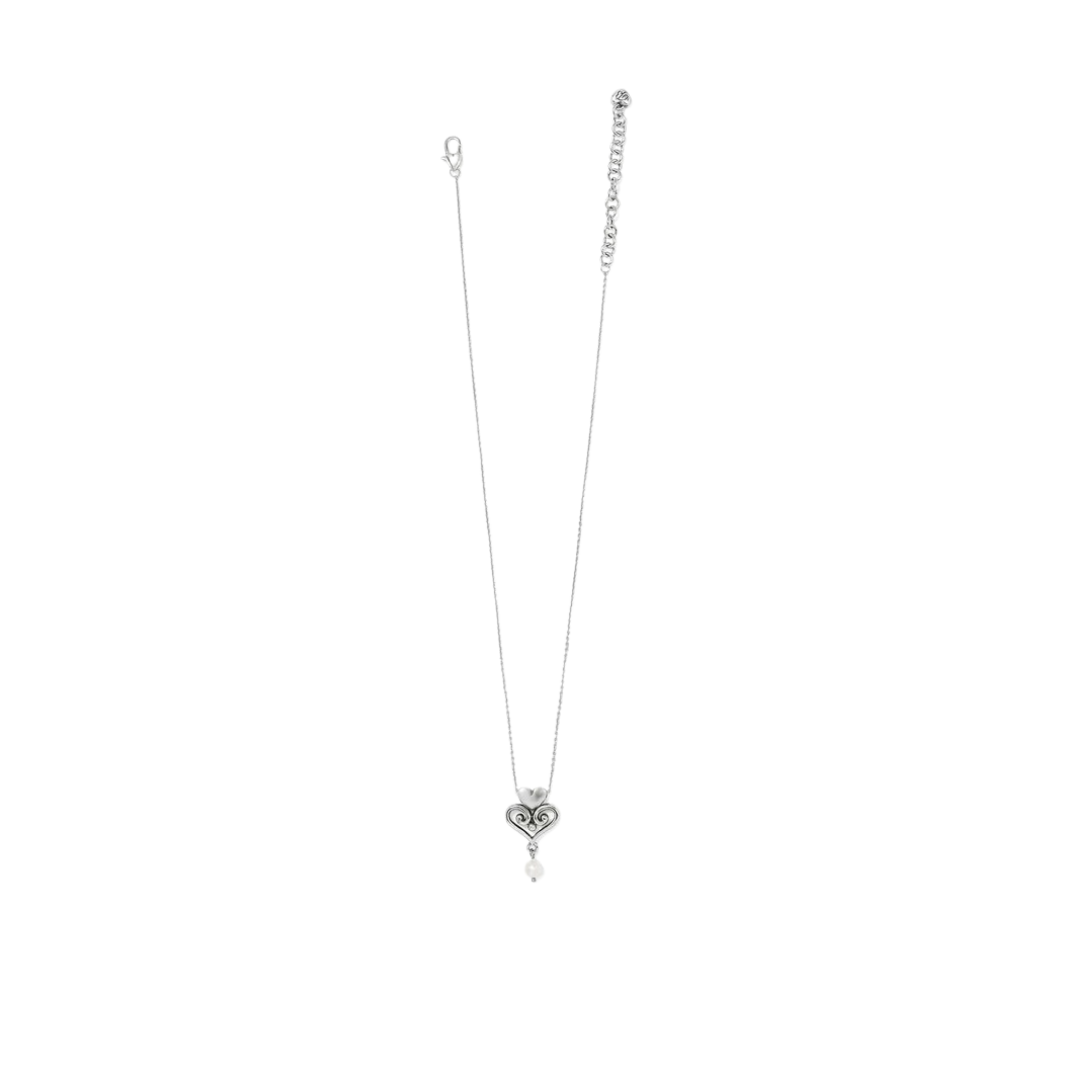 Brighton Women's Alcazar Amor Pendant Silver Pearl Necklace