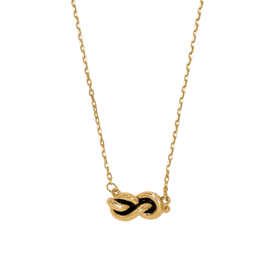 Brighton Women's Interlok Single Knot Petite Yellow Necklace