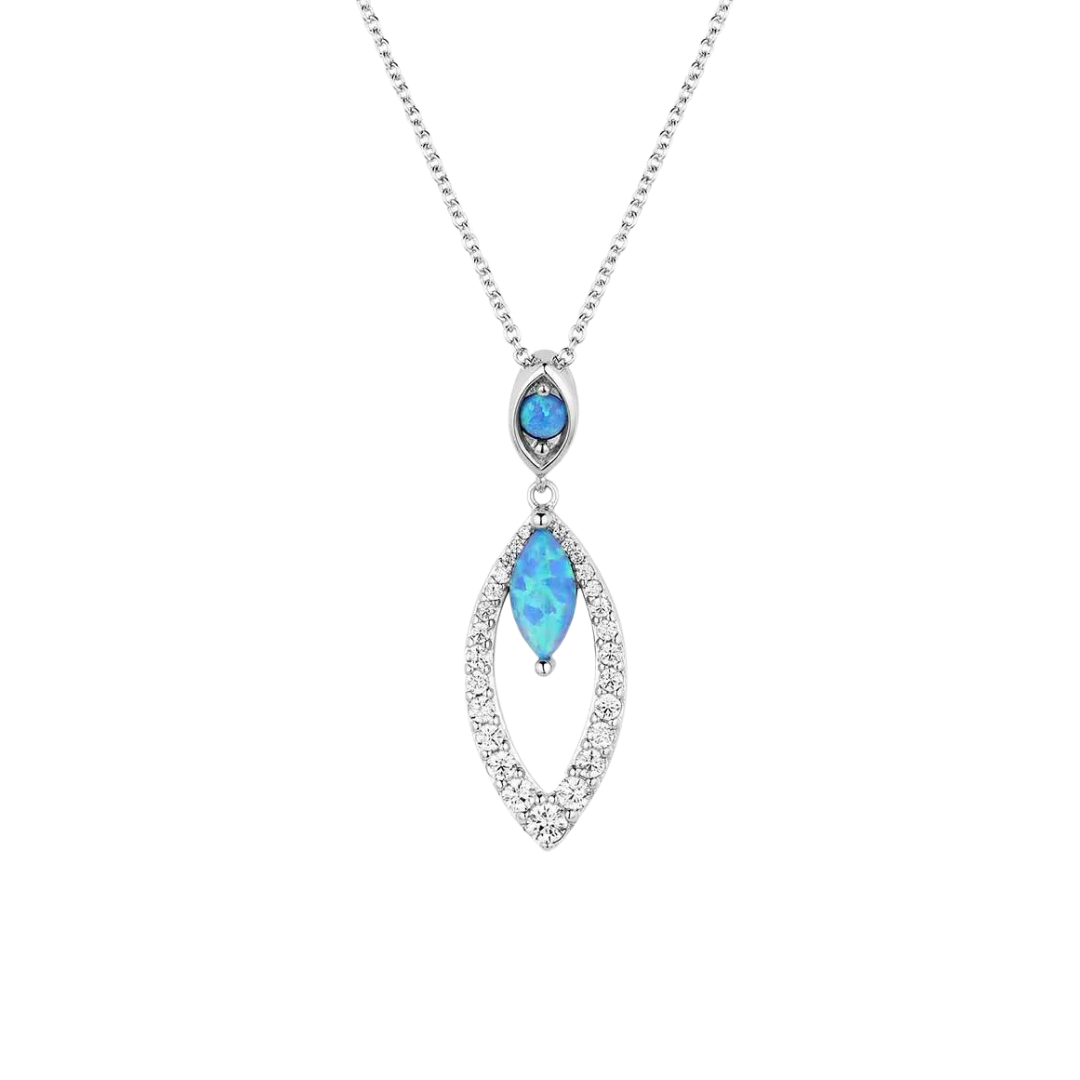 Montana Silversmiths Women's Dancing In The Rain Opal Blue Necklace