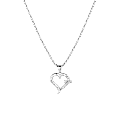 With Love Heart Necklace Silver Montana Silversmiths