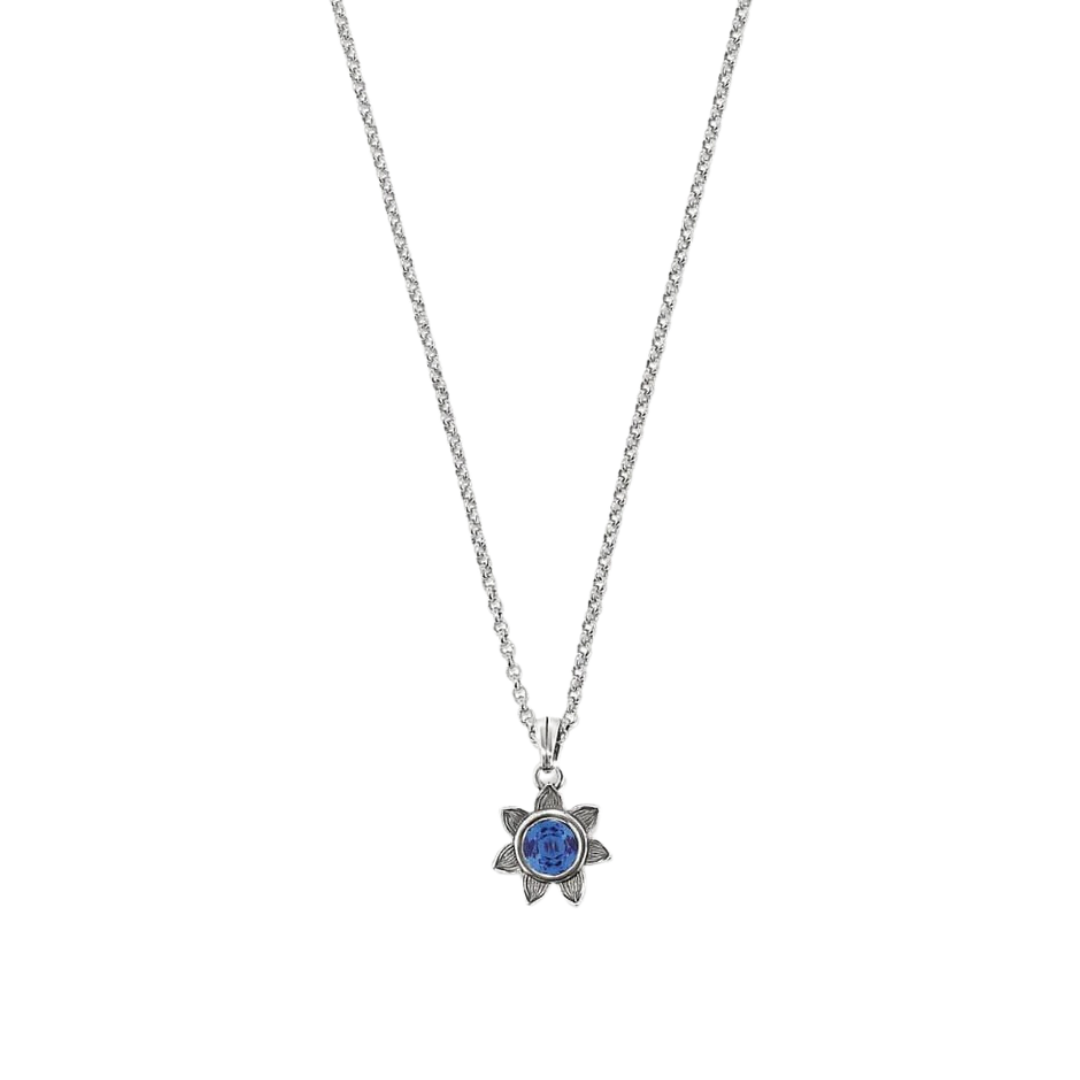 Brighton Women's Everbloom Sunflower September Sapphire Necklace