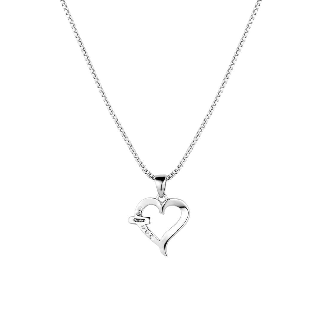Montana Silversmiths Women's With Love Heart Grey Necklace
