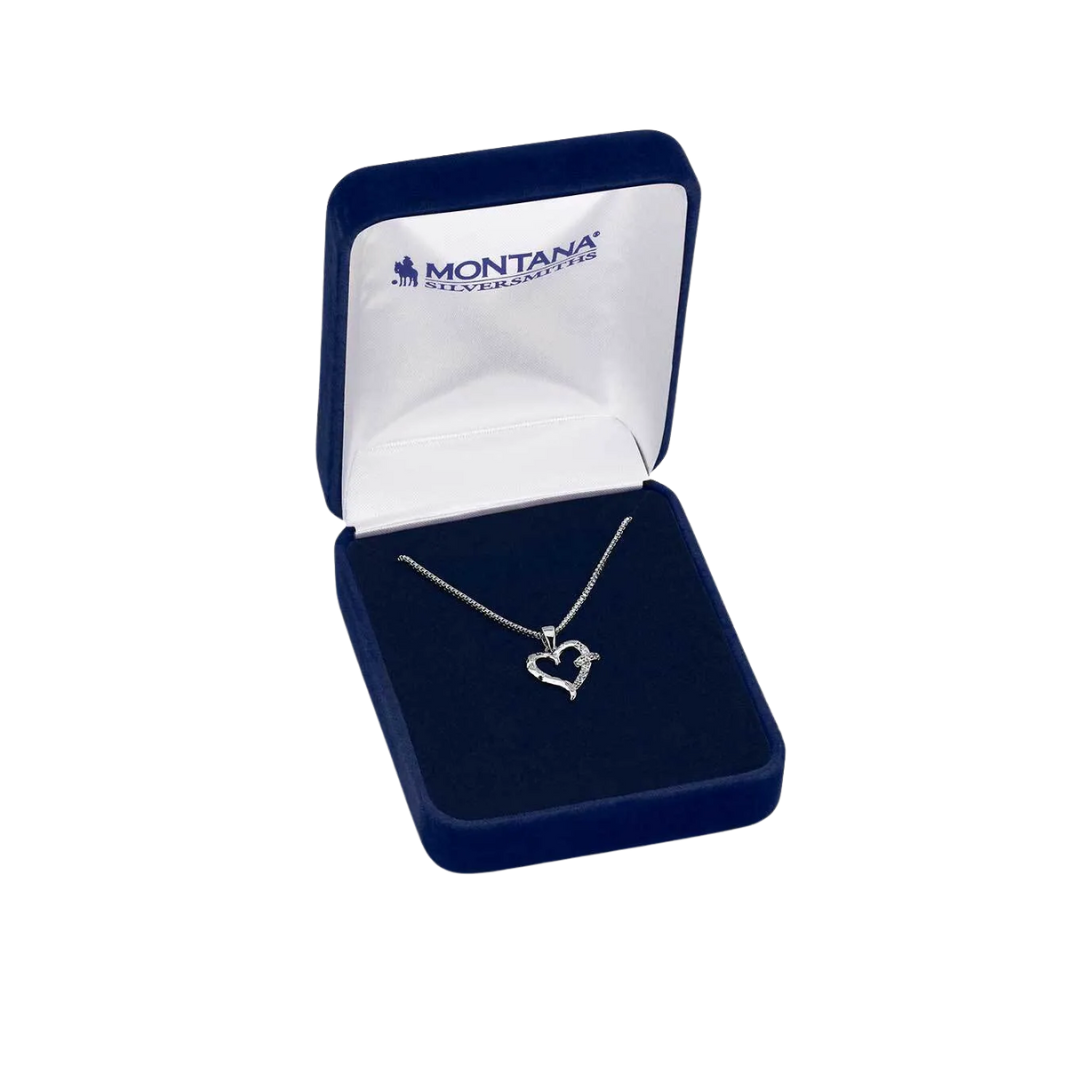 With Love Heart Necklace Silver Montana Silversmiths