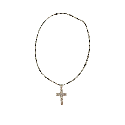 Twister Men's Silver Scrolled Grey Necklace