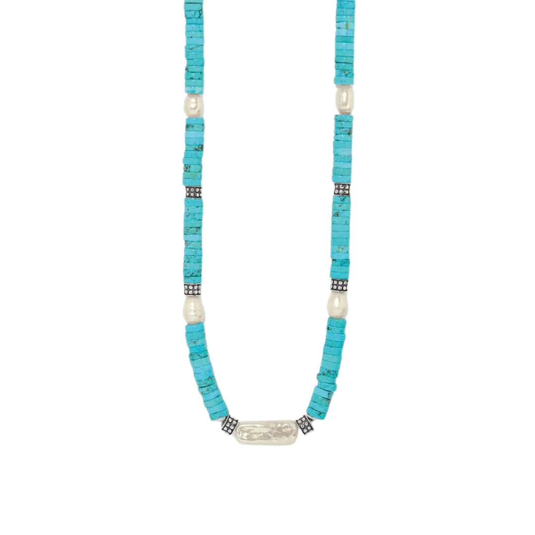 Brighton Women's Pebble Pearl Coast Silver Necklace