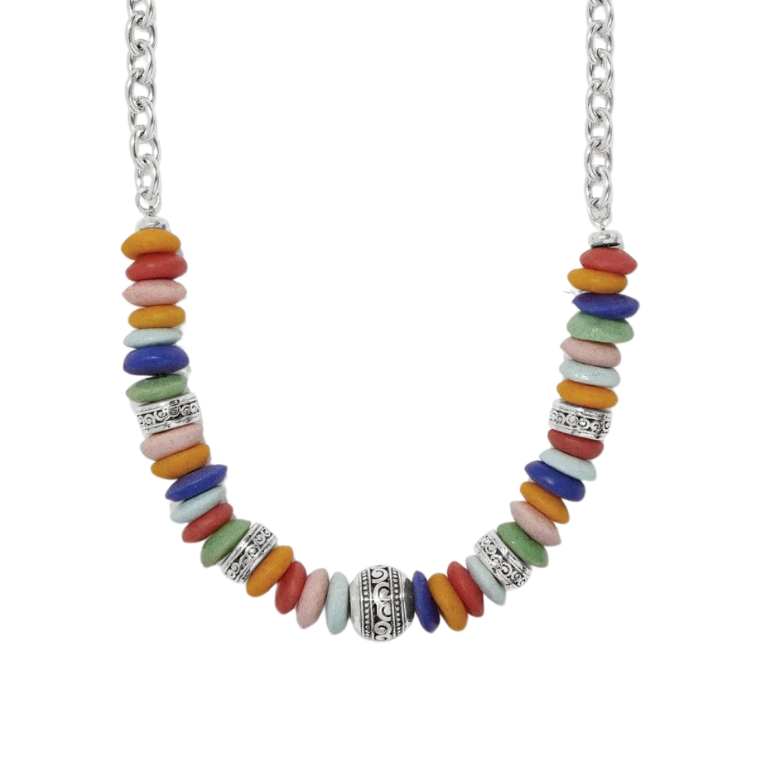 Brighton Women's Mingle Medley Beaded Sphere Silver Multicolor Necklace