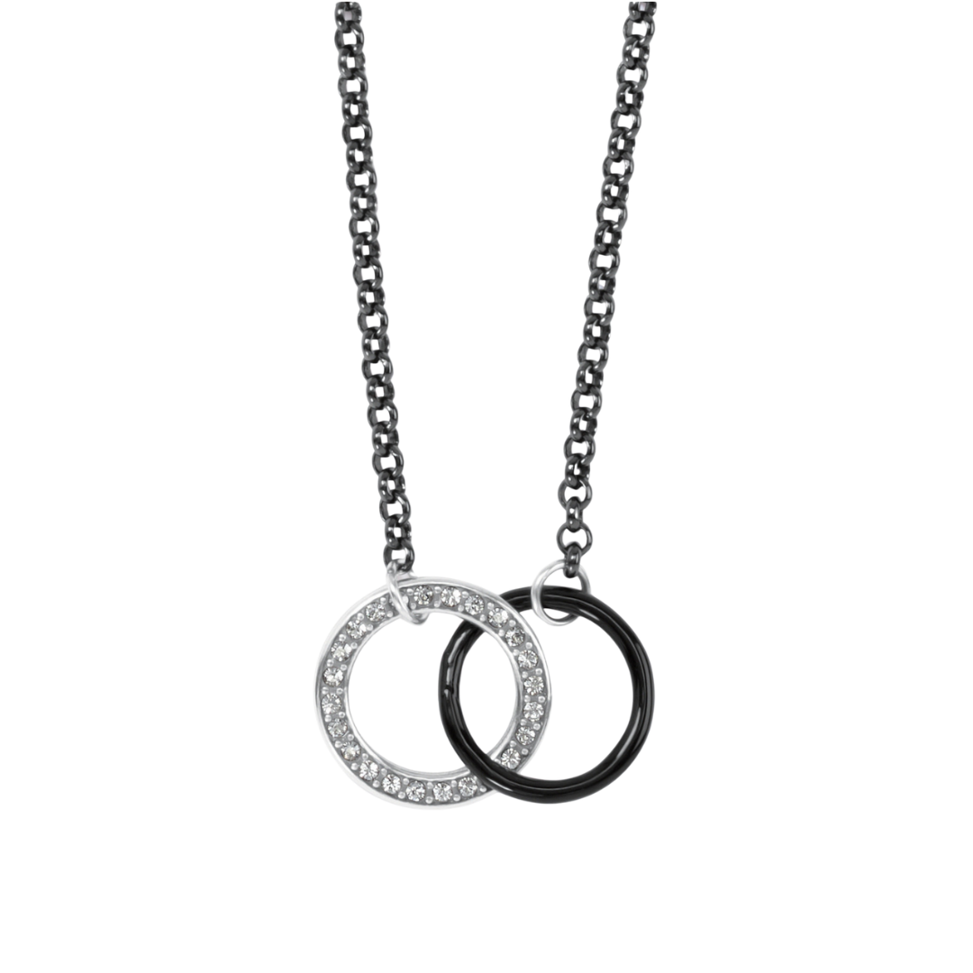 Brighton Women's Neptunes Rings Night Short Grey Necklace