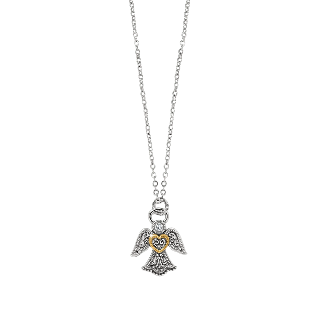 Brighton Women's Loving Angel Silver Gold Necklace