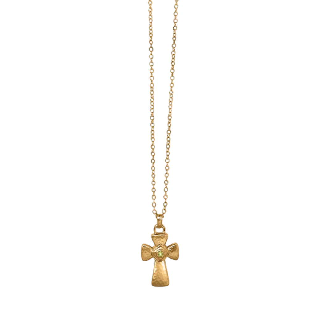 Brighton Women's Majestic Royal Cross Reversible Yellow Necklace