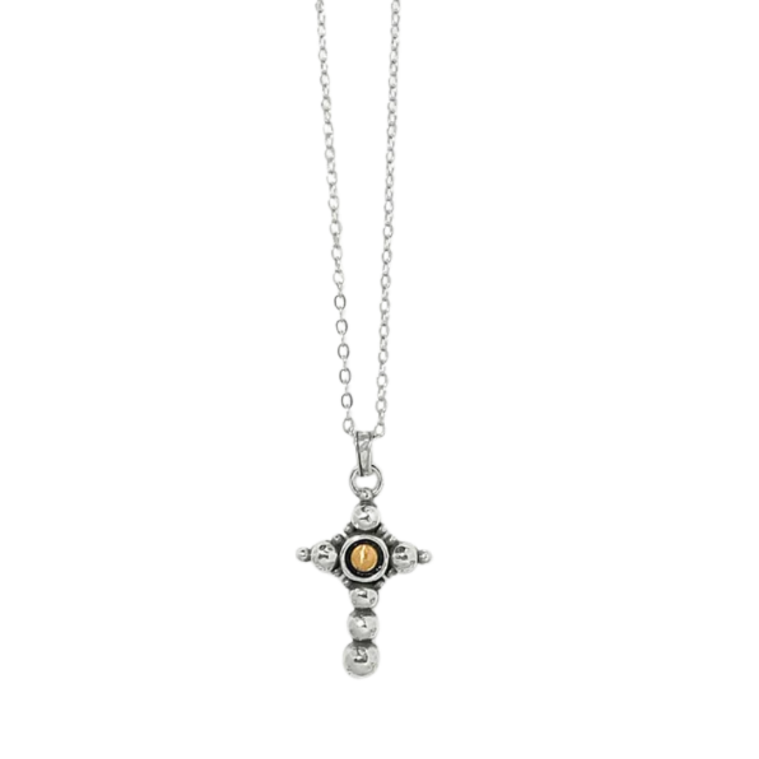 Brighton Women's Majestic Nobel Cross Reversible Grey Necklace