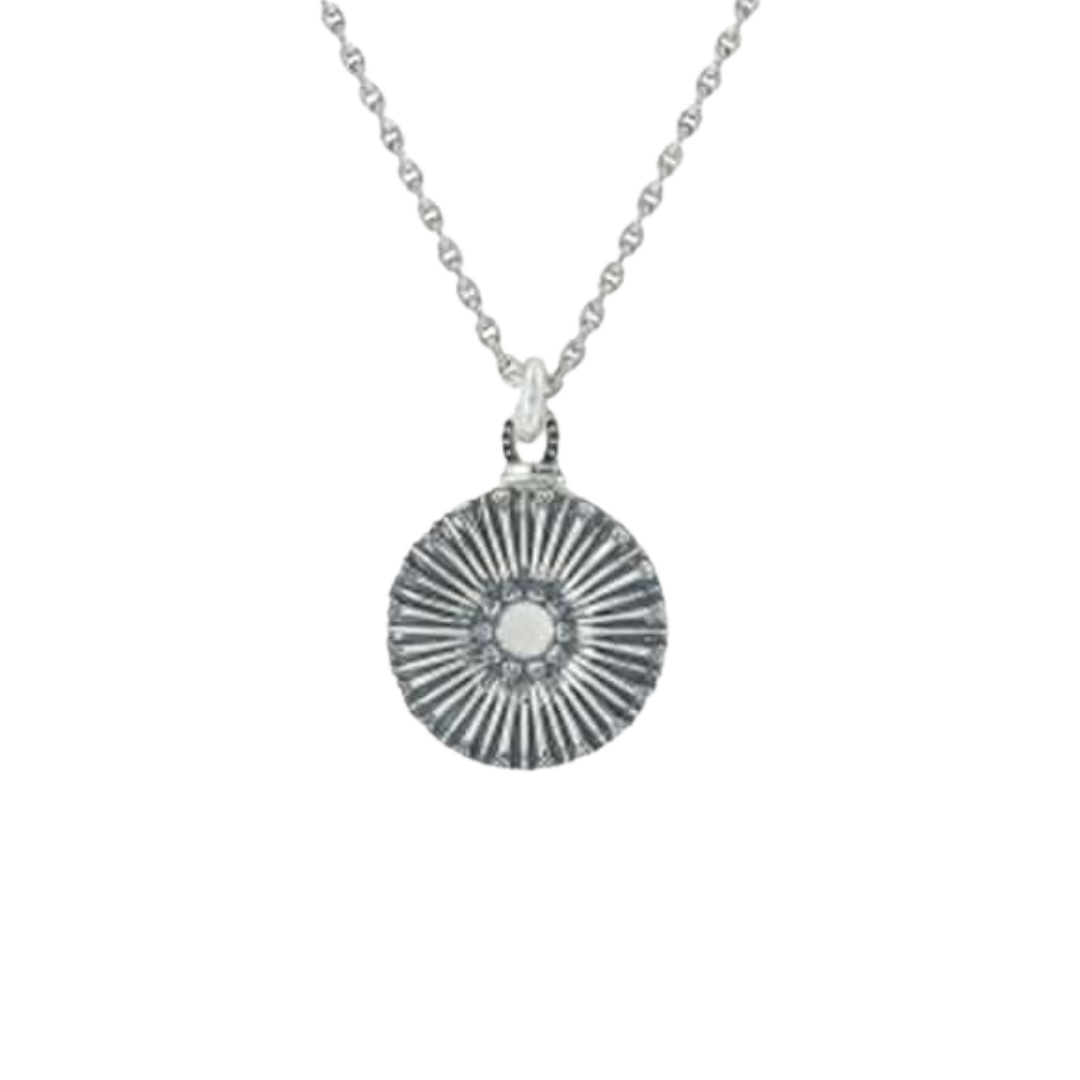 Montana Silversmiths Women's Sterling Lane Horseshoe Nail Grey Necklace