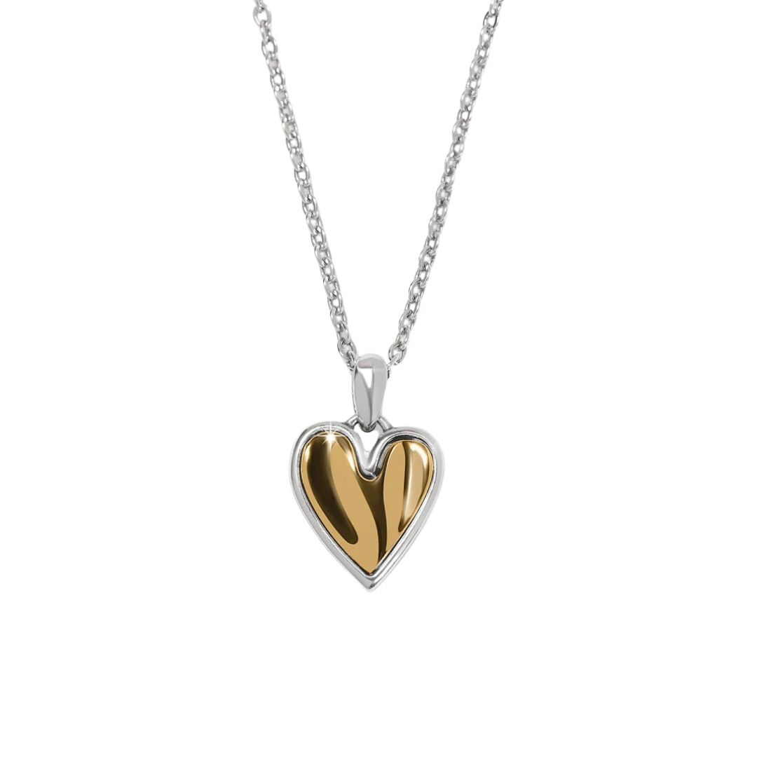 Brighton Women's Cascade Heart Petite Silver Gold Necklace